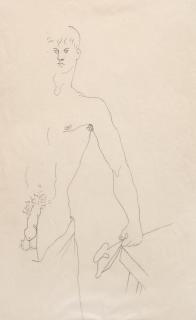 Jean Cocteau - Érotique - Étude pour une illustration de Querelle de Brest (by Jean Genet)