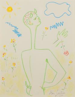Jean Cocteau - Faune aux fleurs