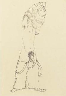 Jean Cocteau - Homme se deshabille - Man undressing