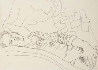 Jean Cocteau - Jeune soldat après avoir lu ses lettres d\'amour