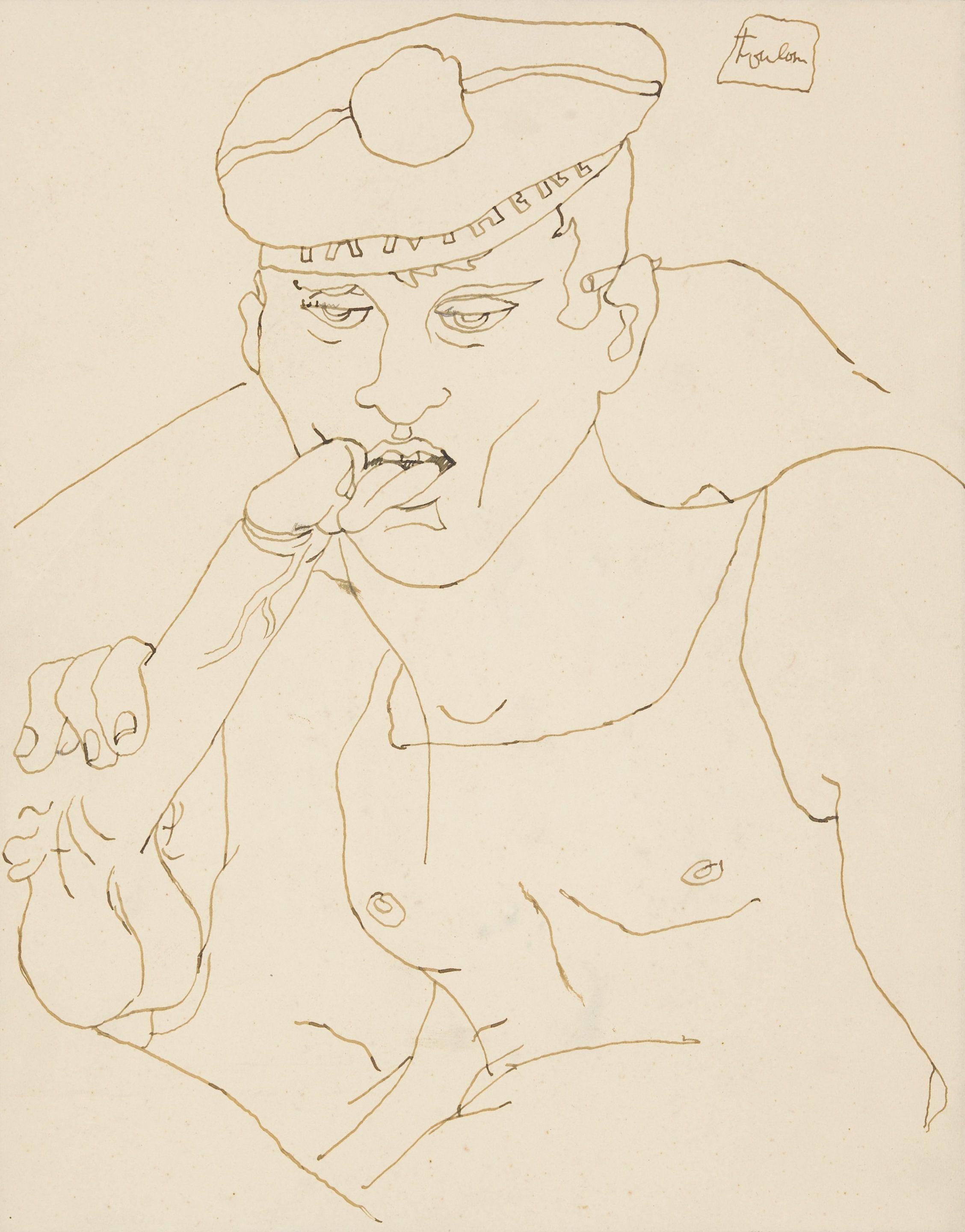 Jean Cocteau - Marin – dessin érotique