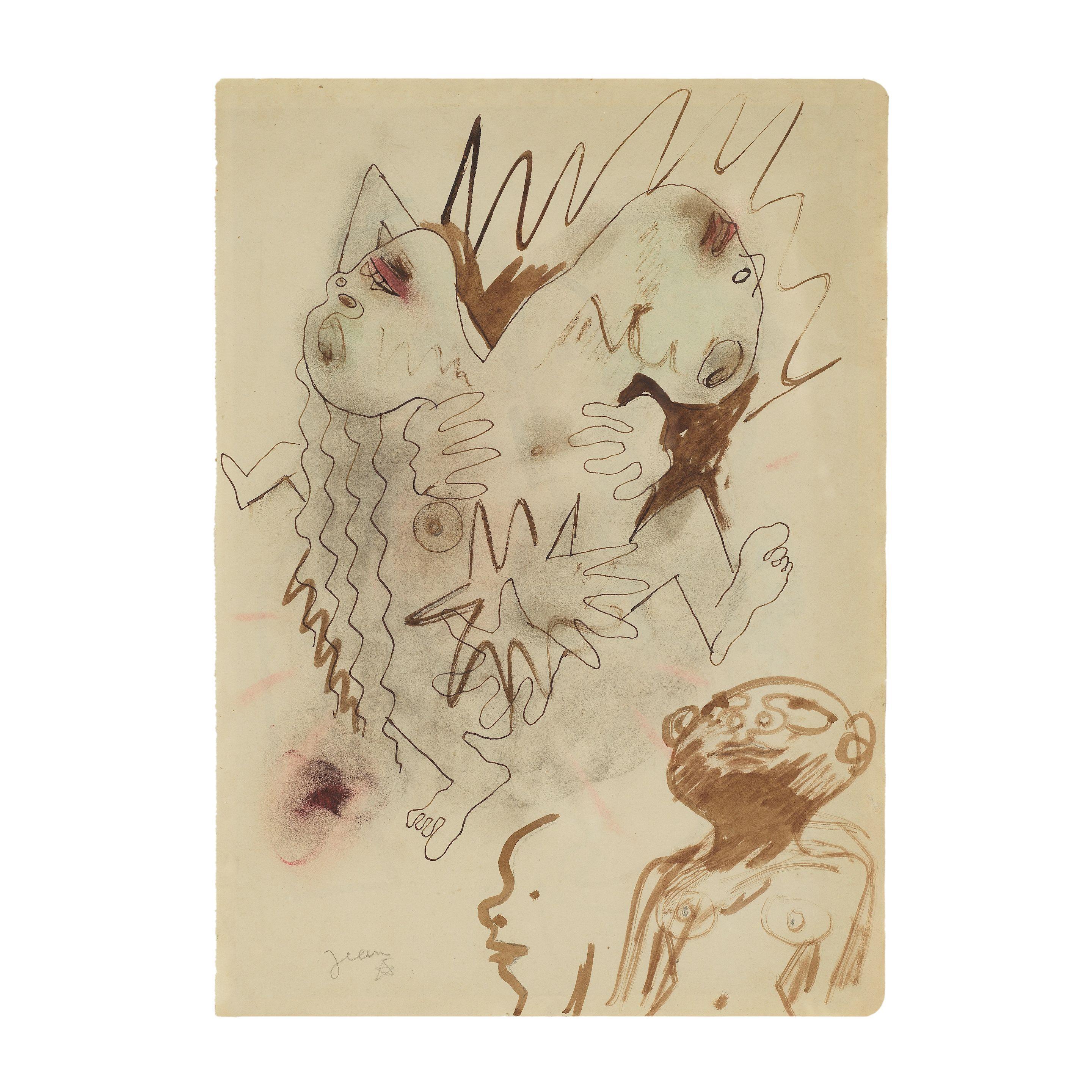 Jean Cocteau - Personnages multiples (recto-verso)