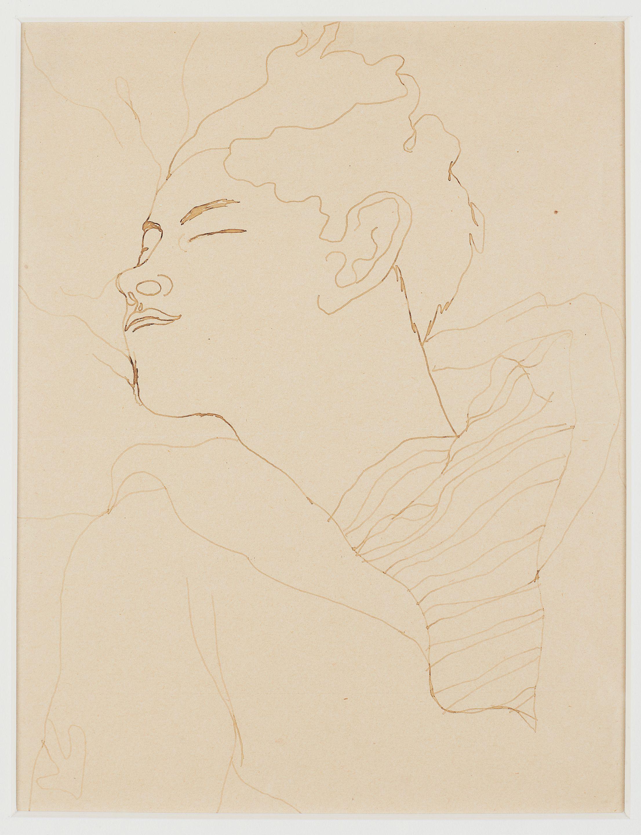 Jean Cocteau - Portrait de Jean Desbordes endormi