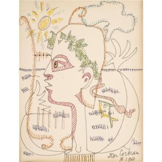 Jean Cocteau - Profil D\'Orphée À La Lyre
