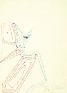 Jean Cocteau - Profil nach links