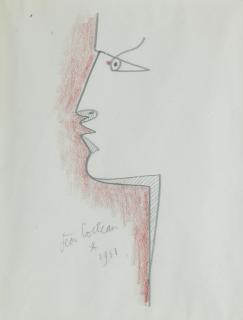 Jean Cocteau - Profile of a head