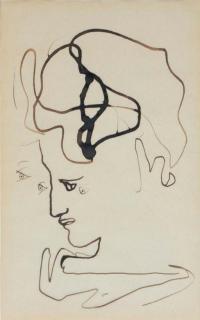 Jean Cocteau - Study of a head