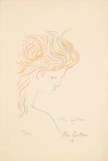Jean Cocteau - Tête en profil