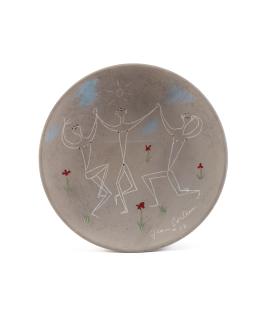 Jean Cocteau - Trois danseurs; Couple aux cymbales et Faune diamètre 26 cm. (10 1/4in.) (2)