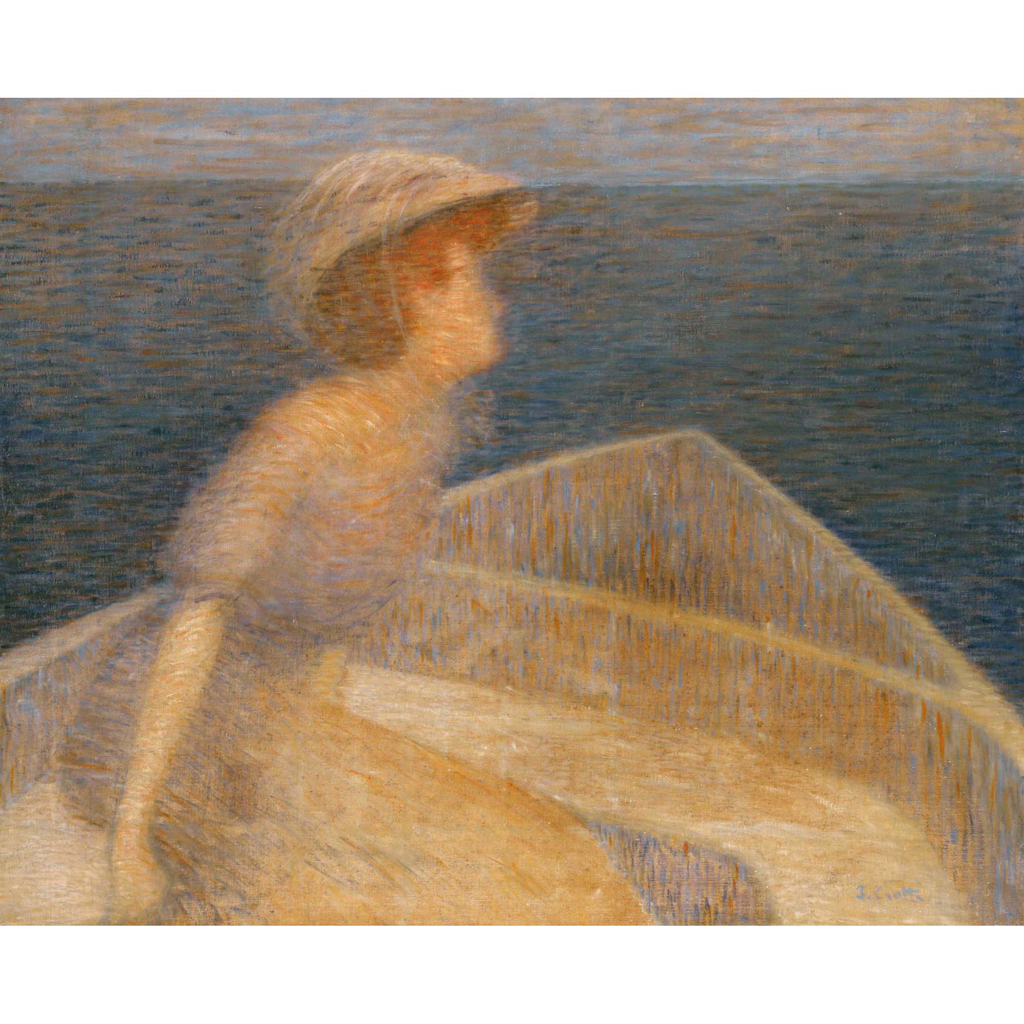 Jean Crotti - Femme À La Barque - Recto Woman With Boat - Recto Étude D\'Une Fille - Verso Study Of A Girl - Verso
