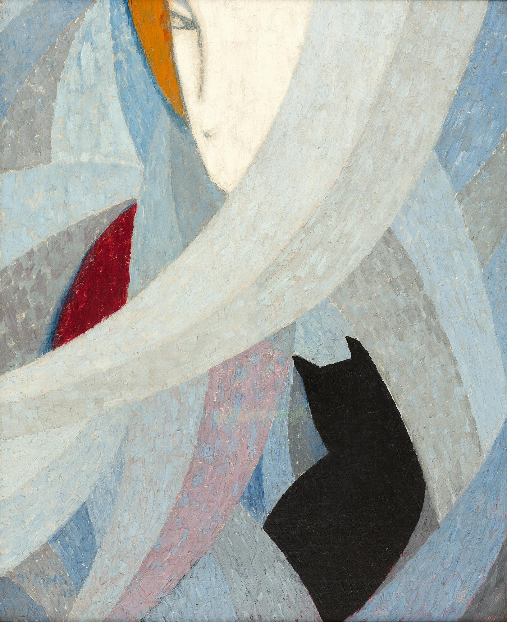 Jean Crotti - La femme au chat.