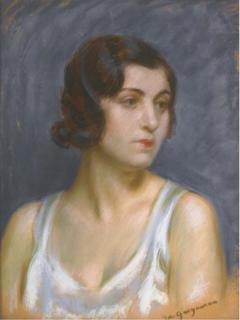 Jean de Gaigneron - Portrait de Femme À Mi-Corps