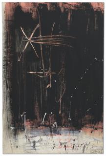 Jean Degottex - Suite rose-noir (XV)