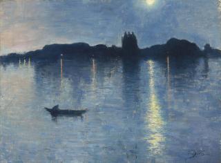 Jean Delville - Le Lac au Clair de Lune