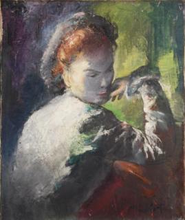 Jean-Denis Maillart - Femme accoudée