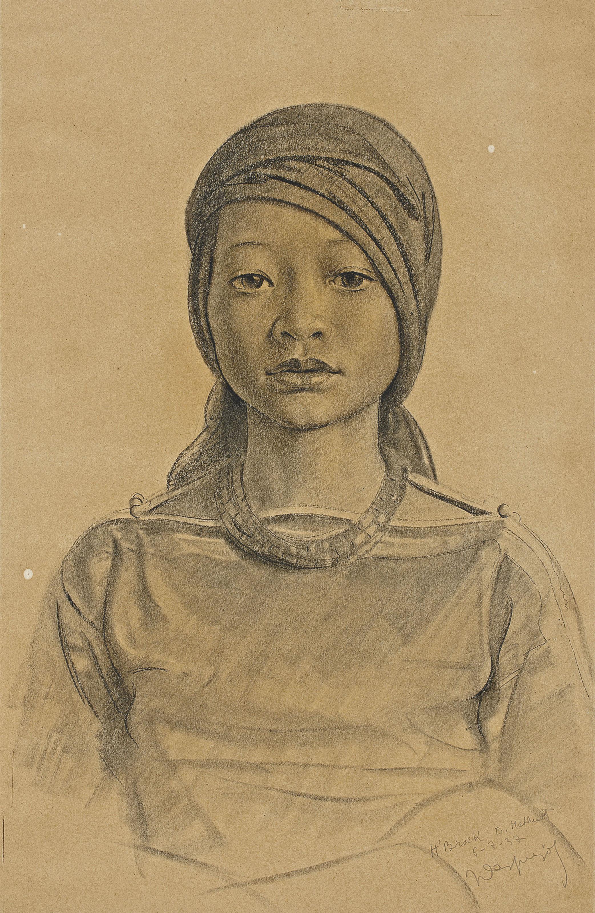 Jean Despujols - Portrait of a Native Girl