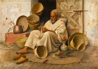 Jean Discart - The Basket Weaver, Tangier