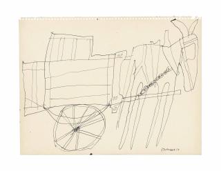 Jean Dubuffet - Âne Et Charrette (Donkey And Charrette)