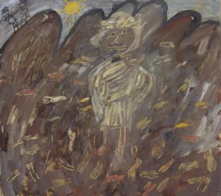 Jean Dubuffet - Bédouin dans les dunes, traces de pas