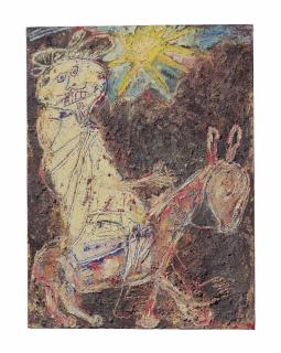Jean Dubuffet - Bédouin sur l’âne (Bedouin on a donkey)