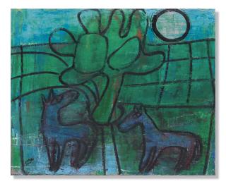 Jean Dubuffet - Chevaux à la lune