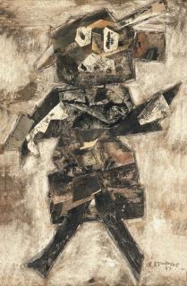 Jean Dubuffet - Dame En Tenue de Ville Coiffée D\'Un Chapeau