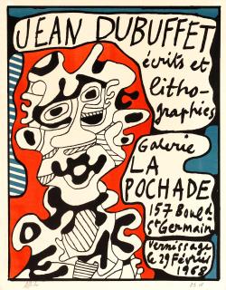 Jean Dubuffet - Écrits et Lithographies, Galerie La Pochade exhibition poster