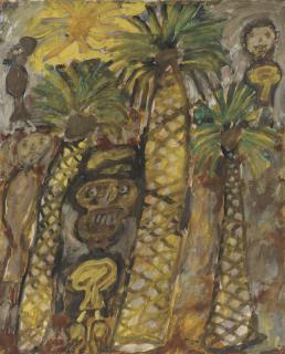 Jean Dubuffet - French palmiers Aux Bedouins (Palm Trees With Bedouins)
