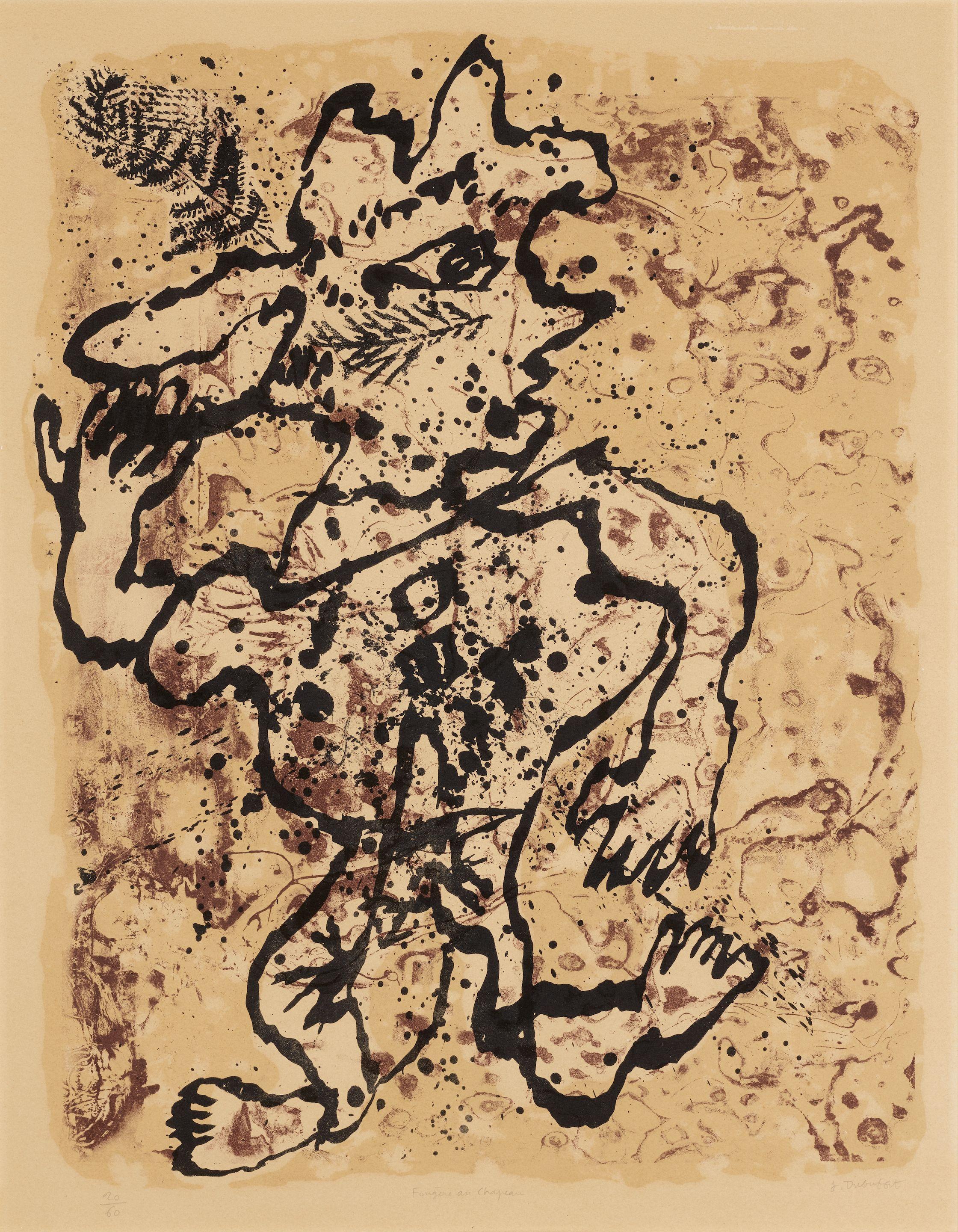 Jean Dubuffet - Hat with Fern (Fougère au chapeau)