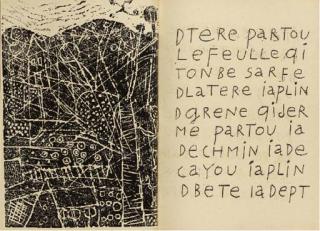 Jean Dubuffet - J. Dubufe, Ler dla canpane, Paris, L\'Art brut, 1948 (Webel 105-23)