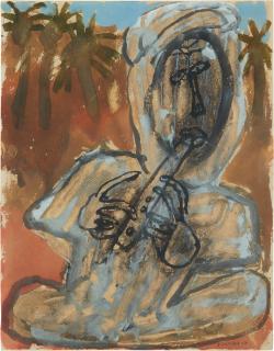 Jean Dubuffet - Jouer de flûte