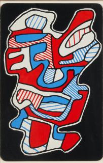 Jean Dubuffet - La flamme, carte 15 from Banque de l\'Hourloupe