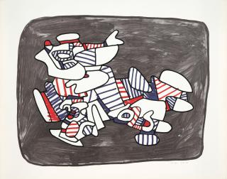 Jean Dubuffet - Lion héraldique, from the Fables series