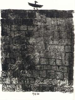 Jean Dubuffet - Mur à l\'oiseau, Plate 2 from Les Murs (Webel 56)