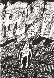 Jean Dubuffet - Paysage Avec Un Personage