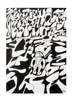 Jean Dubuffet - Paysage avec un personnage