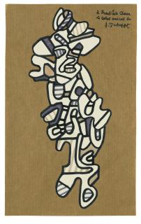 Jean Dubuffet - Personnage à l\'écharpe et au chapeau à plumes (Figure with Scarf and Feathered Hat)