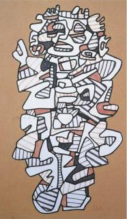 Jean Dubuffet - Personnage costumé (maquette for Le Mage)