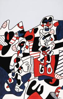 Jean Dubuffet - Scène épisodique à deux protagonistes