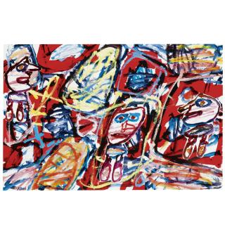Jean Dubuffet - Site Aléatoire Avec Trois Personnages