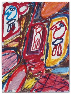 Jean Dubuffet - Site avec 3 personnages (E 230)