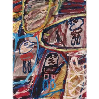 Jean Dubuffet - Site Avec 3 Personnages