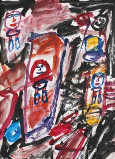 Jean Dubuffet - Site Avec 3 Personnages