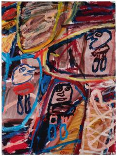 Jean Dubuffet - Site Avec 3 Personnages 