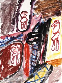 Jean Dubuffet - Site avec 3 personnages