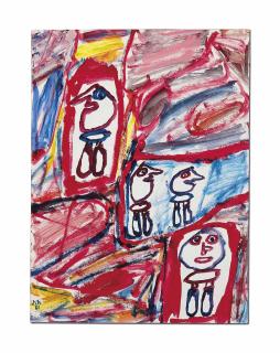 Jean Dubuffet - Site avec 4 personnages E 224