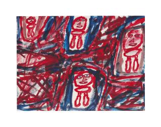 Jean Dubuffet - Site Avec 4 Personnages