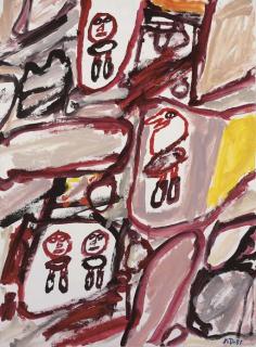 Jean Dubuffet - Site Avec 4 Personnages