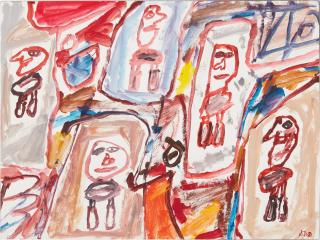 Jean Dubuffet - Site Avec 5 Personnages [Site With 5 Characters]