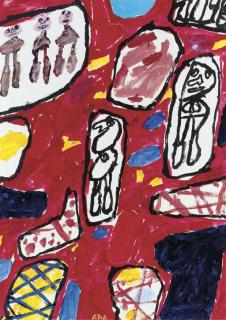 Jean Dubuffet - Site Avec 5 Personnages